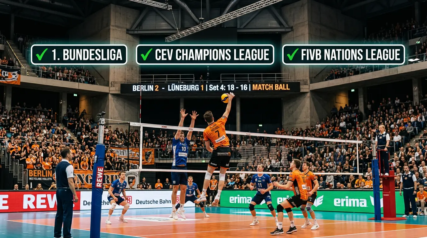 Volleyball-Ligen in Deutschland genehmigt – GGL-Whitelist für legale Volleyball Sportwetten inklusive 1. Bundesliga und CEV