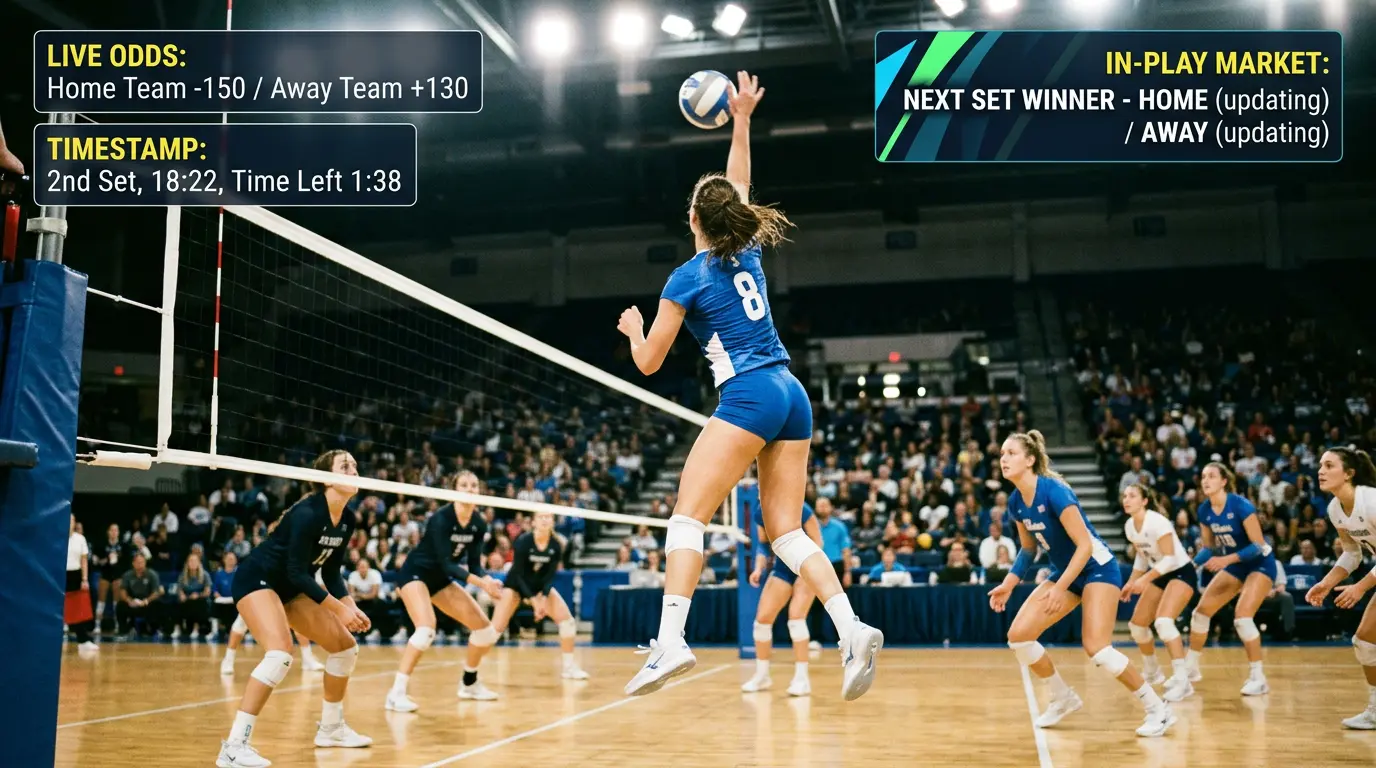 Markt-Timing bei Volleyball Live-Wetten – Quotenveränderungen während Satztransitionen