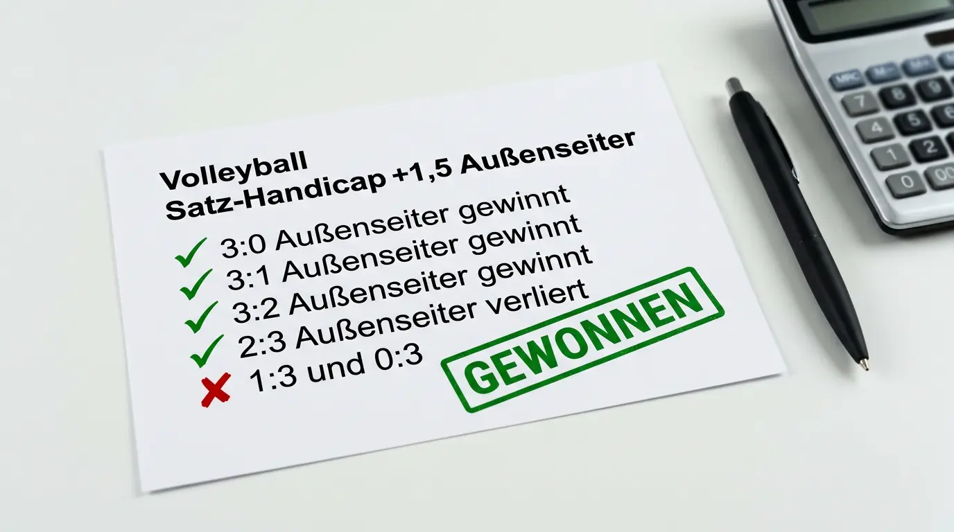 Volleyball Satz-Handicap +1,5 für den Außenseiter – Ergebnisszenarien beim Wetten