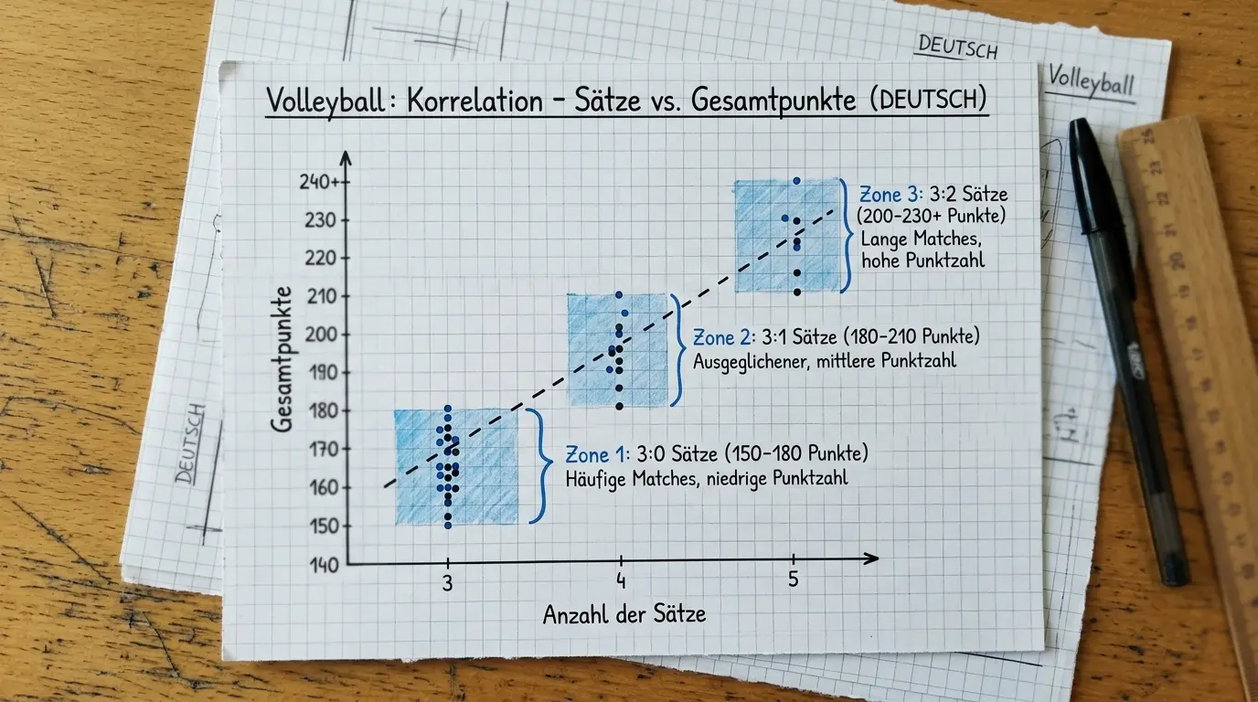 Analyse des Volleyball Gesamtpunkte-Markts für Over/Under Wetten auf Total-Punkte