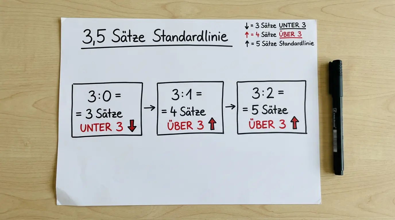 Volleyball 3,5-Sätze-Standardlinie für Über/Unter Wetten – Erklärung der Wettlinie