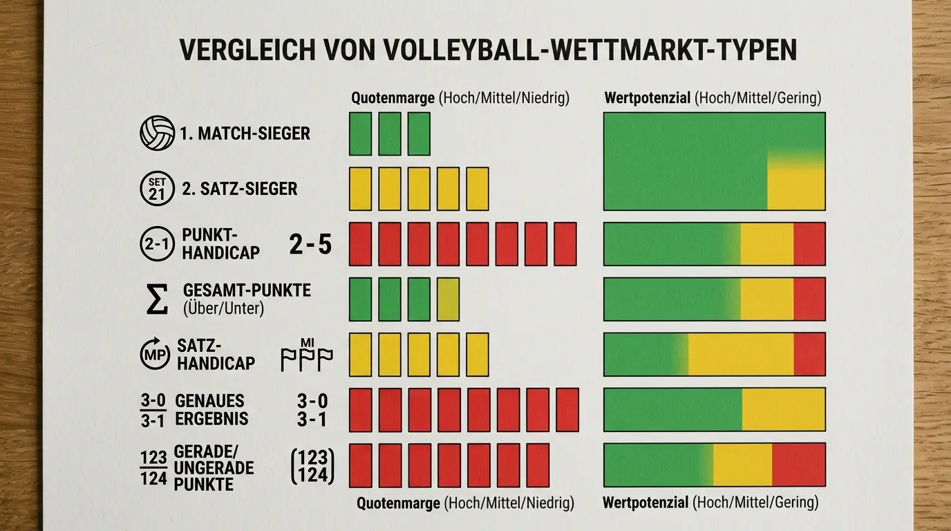 Marktauswahl-Fehler beim Volleyball Wetten – Fokus auf Siegwette statt werthaltiger Nischenmärkte