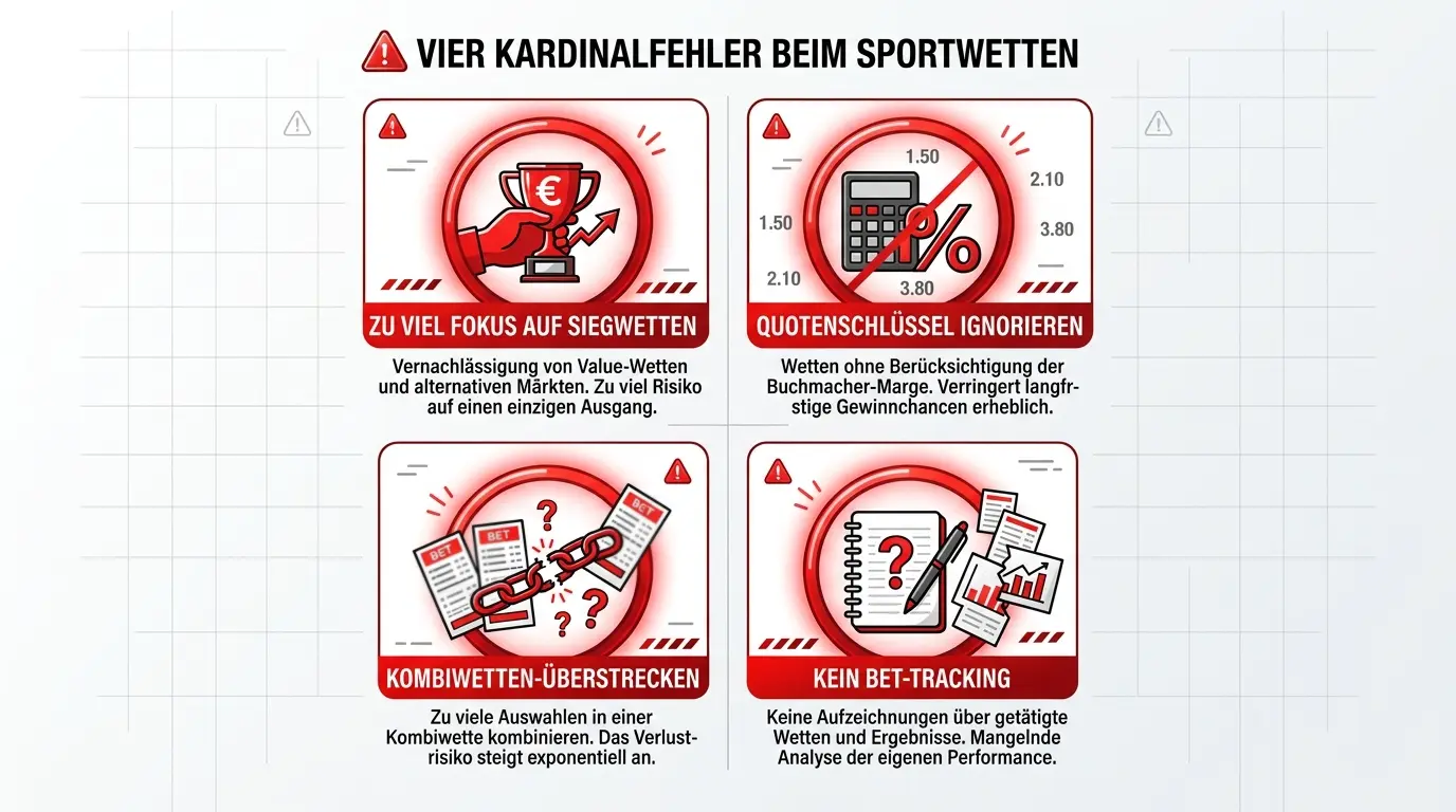 Häufige Fehler beim Volleyball Wetten: Zu viel Fokus auf Siegwetten, Quotenschlüssel ignorieren und emotionale Entscheidungen vermeiden