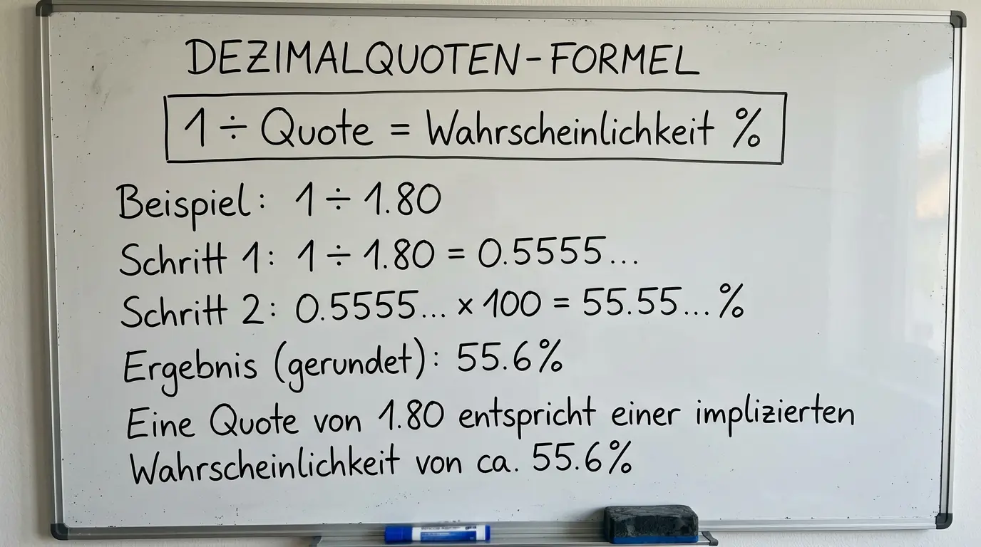 Dezimalquoten beim Volleyball Wetten lesen – implizite Wahrscheinlichkeit berechnen Schritt für Schritt