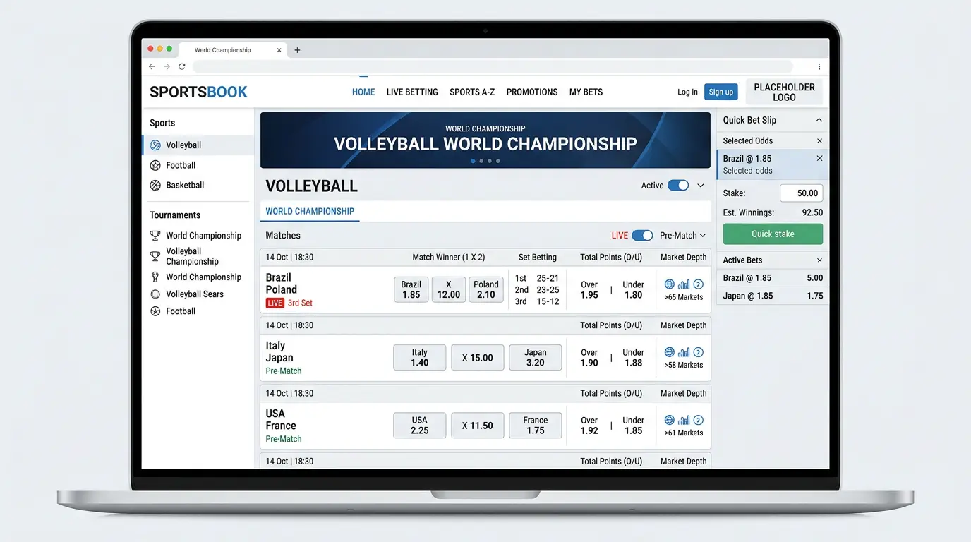 Vergleich der besten Wettanbieter für Volleyball WM Märkte und Quotenschlüssel 2026